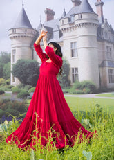 Asheera Hot Pink Whimsy Maxi Gown